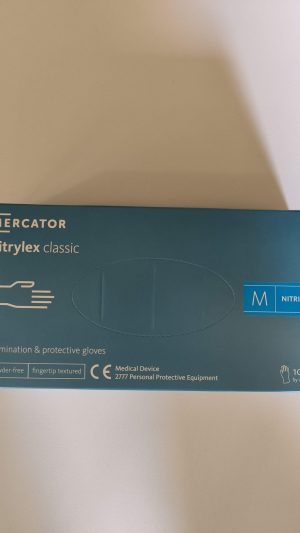 Rękawiczki nitrylowe niebieskie